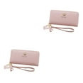 thumbnail image 1 of ZheElen Trendy Card Holder Wallet For Women Essential Accessory For Every Occasion pink 2Set, 1 of 6