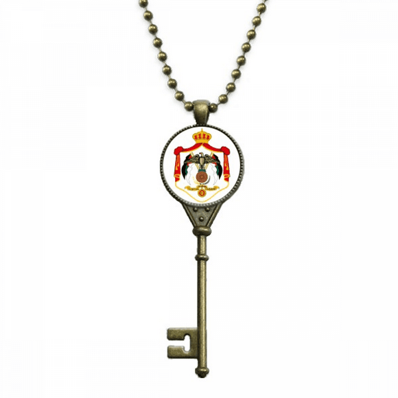 Jordan Asia National Emblem Key Necklace Pendant Tray Embellished Chain