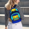 thumbnail image 5 of Lsque Geometry Dash Pattern Canvas Daypack, Durable Backpack, High-quality Versatile Backpack,Vintage Compact Backpack-Small, 5 of 6