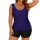 thumbnail image 4 of Plus Tamaño Traje de Baño Tops para las Mujeres 3 Piezas Tankini Conjunto con Pantalones Cortos de Baño Y Sujetador Superior Modesto Traje de Baño, 3 Piezas Traje de Baño Conjuntos para las Mujeres, 4 of 9