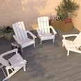 thumbnail image 3 of Merrick Lane Set of 4 All-Weather Poly Resin Wood Adirondack Chairs in White, 3 of 16