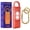 Double Flashing Lights - Orange + Copper Ring, variant on Halo-Siren Keychain, HaloSiren Personal Safety Alarm - 130db Loud Alarm Keychain with LED Strobe Light, Compact Emergency Siren (Double Flashing Lights - Black + Copper Ring)