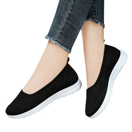 Oyedens Orthopedic Walking Shoes for Women Comfortable Slip on Loafers Lightweight Work Sneakers