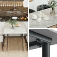 thumbnail image 6 of WisFor Sintered Stone Dining Table Kitchen Dinette Table Furniture with Sturdy Metal Legs,47.2in,Glossy White, 6 of 9