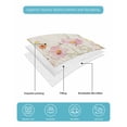 thumbnail image 5 of Quilts King Size, Beige Floral Spring Soft Comforter Bedding Set for Bed, Vintage Farmhouse Botanical Lightweight Quilted Bedspread with Pillow Cover(2 Pieces) for All Season, 96x106 Inch, 5 of 6