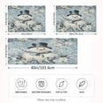 thumbnail image 4 of Satin Pillow Case Standard Silk Pillow Cover for Hair and Skin Envelope Closure Blue Floral Snowman 20"x26", 4 of 9