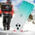 thumbnail image 2 of Compatible with iPhone 13 Pro Max 2022 6.7'' Cute Transparent Shockproof Phone Case, Cute Luxury Curly Wavy Border Soft for Girls Women Phone Case (Gradient Blue), 2 of 12