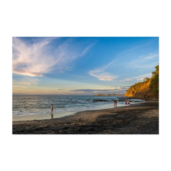 Golden Hour at Ocotal Beach - Guanacaste Province Costa Rica Photography Beach Sunset Seascape Coastal Ocean Scenic Tropical Unframed Wall Art Print 4 x 6 inches