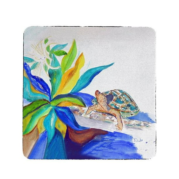 Betsy Drake Ct1071 Turtle Lily Coaster Set Of 4 Walmart Com Walmart Com