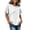 White, variant on TGSLY Fringe Trim Linen Tops for Women Lightweight Soft Crew Neck Solid Color T-Shirt Relaxed Fit Dressy Casual Short Sleeve Blouses S