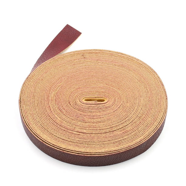 Correa de cuero flexible suave Cinturón decorativo que hace lealcraft carry band Crossbody Messenger Pack DIY Crafting Accesorios 10M Vino rojo Inevent HA010555-03