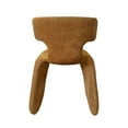 thumbnail image 4 of Cid Fiu 22 Inch Dining Chair, Curved Wingback, Brown Textured Polyester, 4 of 6