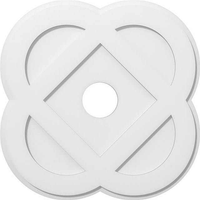 Ekena Millwork CMP28CE-05000 28 in. OD x 5 in. ID Square Charlotte Architectural Grade PVC Contemporary Ceiling Medallion