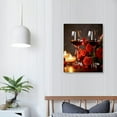 thumbnail image 3 of GOSMITH  Canvas Print Art of Red Wine Rose and Candle Picture Painting Wall Art Modern Home Decor for Living Room Bedroom Bathroom Decoration Gifts Artwork Wall Décor, 3 of 4