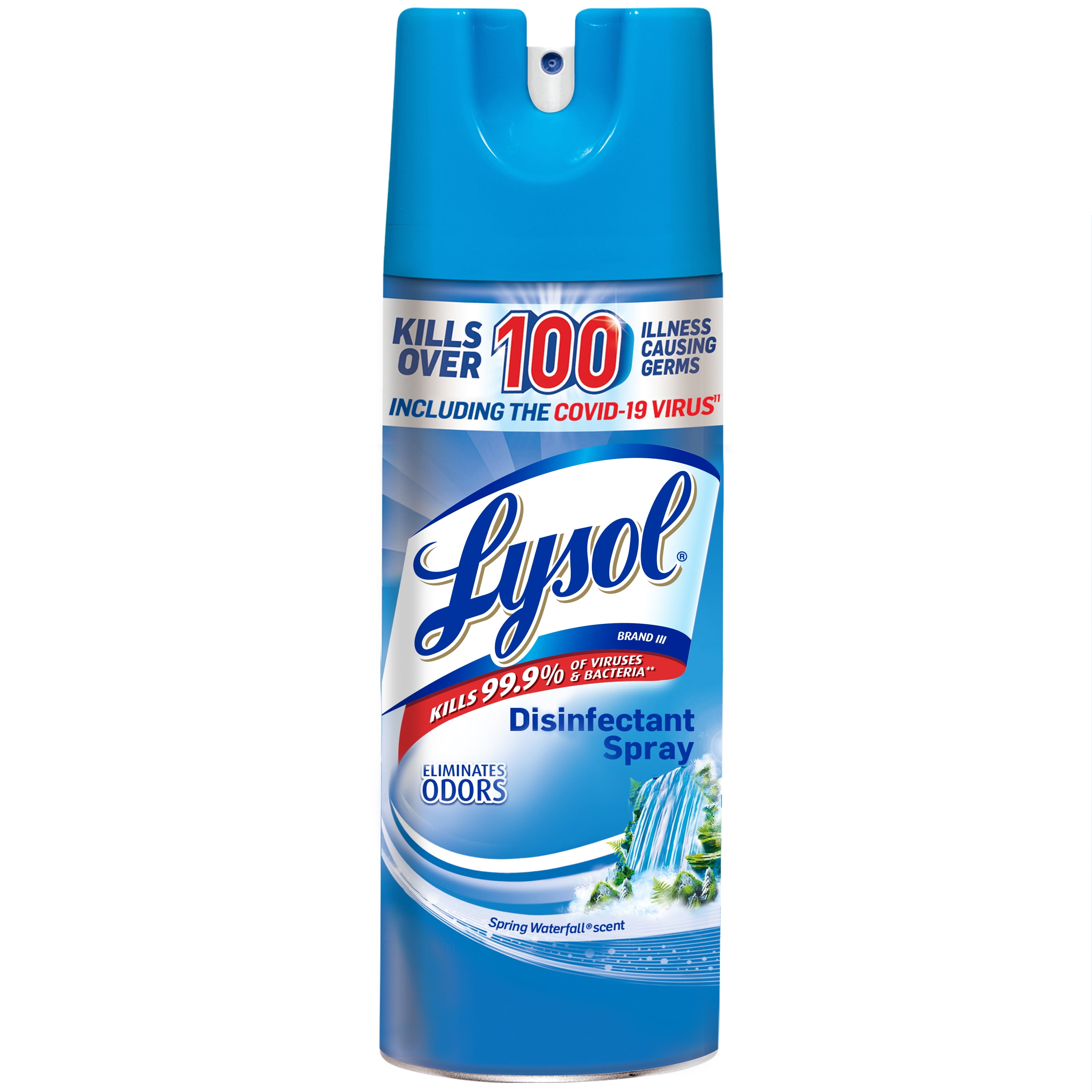 Lysol Disinfectant Spray, Sanitizing and Antibacterial Spray, For  Disinfecting and Deodorizing, Spring Waterfall, 12.12 fl oz