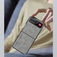 thumbnail image 5 of Allytech Motorola Razr 40 Case, Ultra Slim Lightweight Luxury PU Leather Skin-Friendly Case, Shockproof Dustproof Anti-Fingerprint Screen Lens Protection Cover for Motorola Razr 40 - Gray, 5 of 8