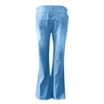 thumbnail image 5 of Bunenne Womens Straight Jeans Ripped Jeans Womens Stretchy Heart Printed Ripped Distressed Flare Jeans Denim Pants Ladies Casual Jeans Slim Fit Jeans for Women Womens Low Rise Jeans Light Blue M, 5 of 5