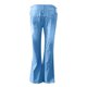 thumbnail image 4 of WILLBEST Jeans Mujer Pantalones Vaqueros Acampanados Elásticos para Mujer, de Mezclilla Desgastada a La Moda Con Estampado de Corazones, Ajuste Cómodo E Informal, Diseño Roto para Mujer. Chica, 4 of 4
