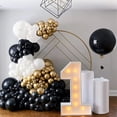 thumbnail image 2 of Kit de arco de guirnalda de globos negros YONGSHENG 107 piezas 5 10 12 18 pulgadas, 2 of 5