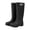 Black, variant on Women's Tall Waterproof Rain Boots for Outdoor Rainforest Hiking & Beach Shelling, Non-Slip Deep Tread Wellies