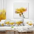 thumbnail image 4 of Designart Yellow Rose with Green Stem - Floral Throw Pillow - 18x18, 4 of 5