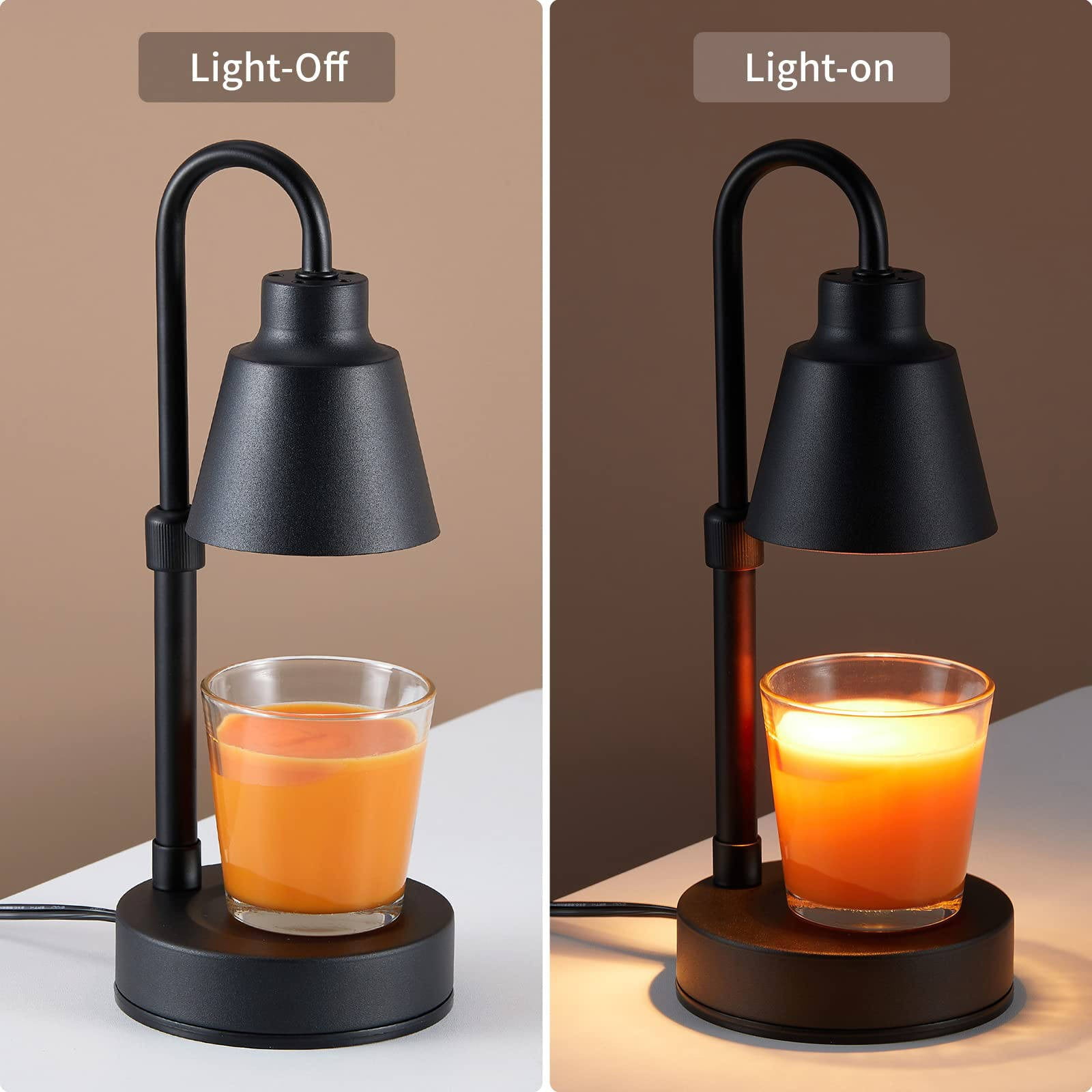 Lampe Chauffe-cire Aromathérapie Laiton Noir - Chauffe-bougie électrique Design Nordique - Déco Table - 3
