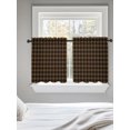 thumbnail image 5 of Black Brown Buffalo Plaid Tier Curtains 36 Inch Length,Sheer Curtains for Bedroom Living Room Window Geometric Classic Checkered Short Kitchen Curtains Drapes for Small Half Window 27.5"x36" 2 Panels, 5 of 7