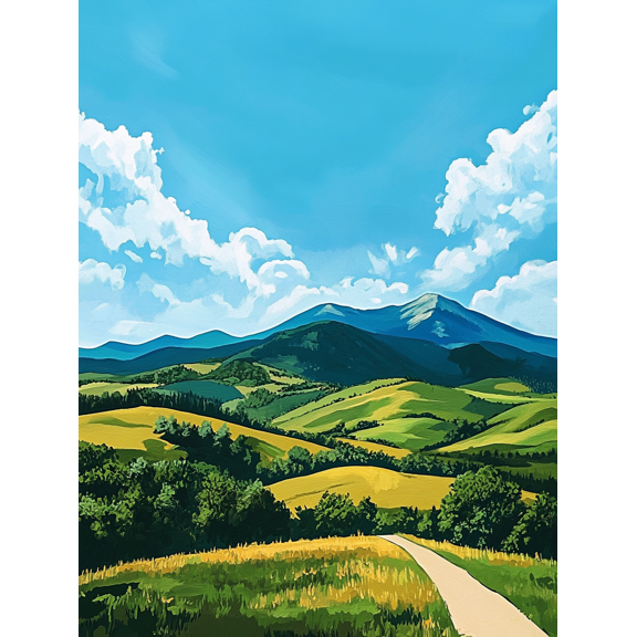 Mountain Landscape Canvas Print/Wall Art,Suitable for Living Room,Bedroom,Office,Hotel,and Restaurant Decoration.