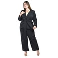 thumbnail image 1 of Conjunto sastre con cinto a rayas Roman Fashion /Tallas Extras 12716 (Negro) negro 36, 1 of 6