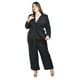 thumbnail image 1 of Conjunto sastre con cinto a rayas Roman Fashion /Tallas Extras 12716 (Negro) negro 36, 1 of 6