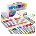 thumbnail image 1 of Marcadores Plumones 120 Colores Doble Punta Pincel Dibujo, 1 of 6