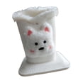 thumbnail image 1 of Soporte para gafas con forro de felpa suave para baño, hogar, oficina y escritorio. Cachorro blanco, 1 of 5