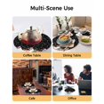 thumbnail image 2 of 13 Inch Round Placemats Set of 6, Black Christmas Non Slip Heat Insulation PP Table Mats, Snowflake Xmas Tree Ball Elk Winter Washable Place Mats for Kitchen Dining Party Table Decor, 2 of 7