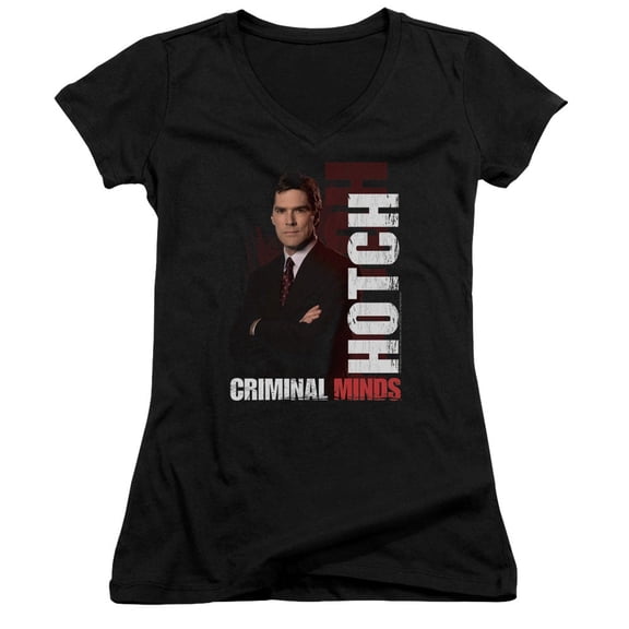 Criminal Minds Hotch Junior Women's V-Neck T-Shirt Black