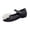 Black, variant on Soft Ballerina Petals Flats with Strap for Girls 3D Flower Waterproof Water Shoes Mary Jane Hollow Out Clogs