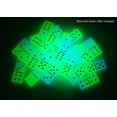 thumbnail image 3 of Handmade 4 Color Glow in the Dark Frosty White & Green to Blue & Green Dominoes, 3 of 12