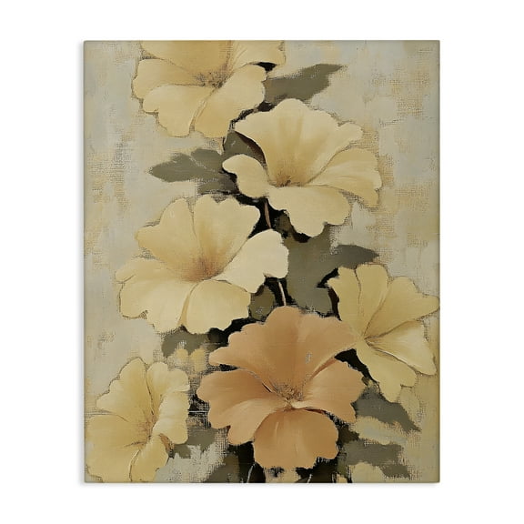 Stupell Industries Muted Vintage Daffodils Floral Painting Wrapped Canvas Canvas Art Print Wall Art, 16 x 20