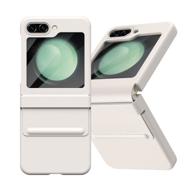 Carcasa de teléfono móvil con pantalla plegable, bisagra de cuero, todo incluido, color sólido, carcasa protectora simple resistente a caídas aplicable