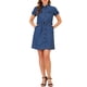 thumbnail image 1 of Vestidos de verano de manga corta con botones para mujer INSPIRE CHIC L Azul cielo, 1 of 7