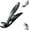 Black, variant on Nail Clippers for Thick Nails, 15mm Wide Jaw Opening Oversized Toenail Clippers Cutter with Sharp Curved Blade and Nail File, Heavy Duty Stainless Steel Fingernail Clippers for Seniors Elderly
