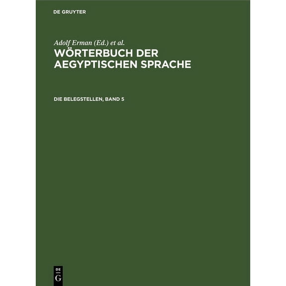 Die Belegstellen, Band 5, (Hardcover)