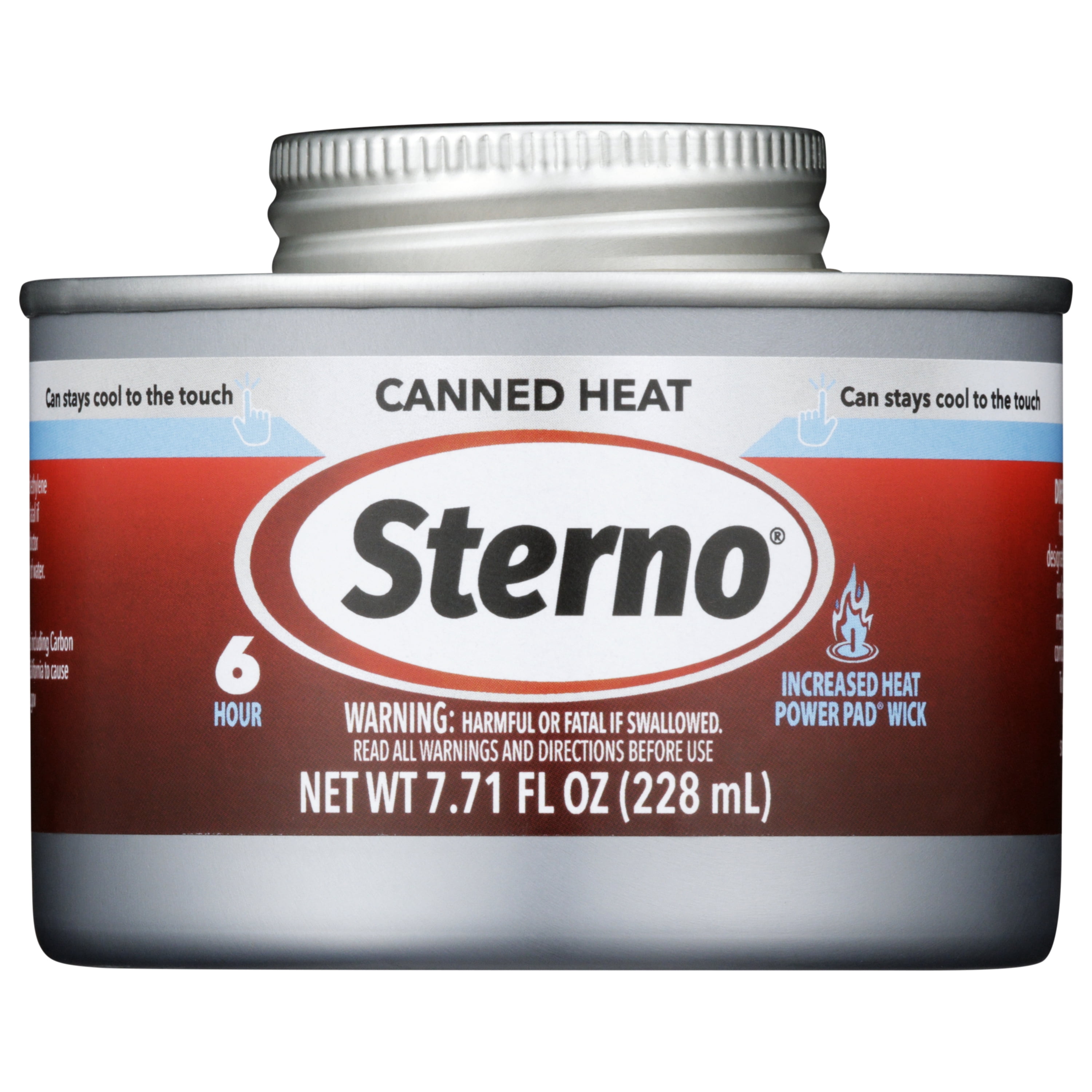 (2 pack) Sterno Canned Heat Wick Cans - 6-Hour Burn Time, Chafing Dish Fuel Can Burners for Food Warmer, Resealable Twist Chafer Fuel Canned Heat, 7.71fl oz