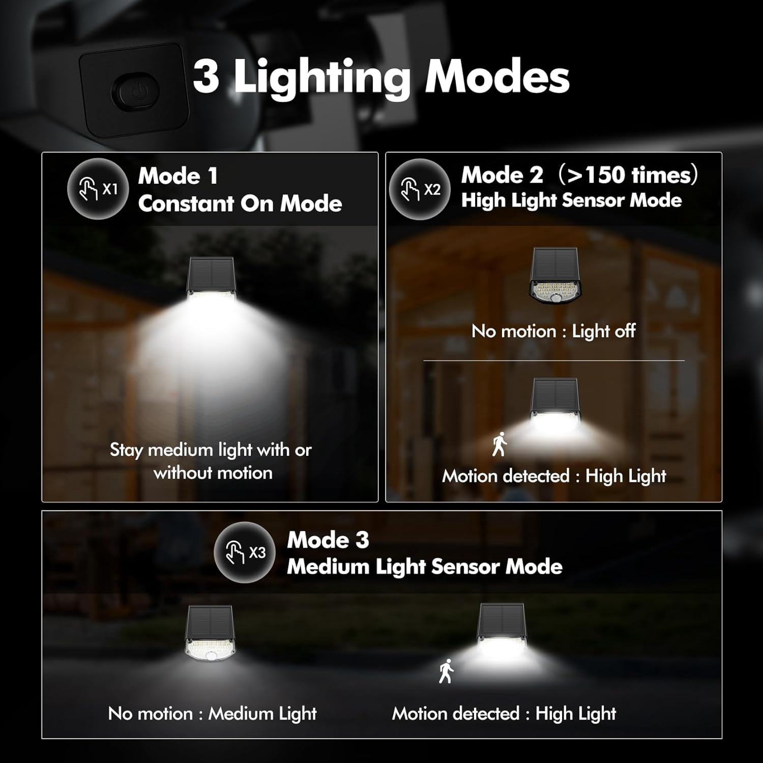 6-Pack Solar Motion Sensor Spot Lights Outdoor, IP68 Waterproof 40,000+ Hrs LED Landscape Lighting with 3 Modes for Yard, Garden