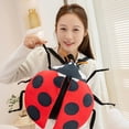 thumbnail image 6 of Funny Cartoon Insect Plush Backpack Stuffed Bee Ladybug Plush Backpack Soft Animal Adjustable Shoulder Strap Bag, 6 of 7