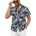 thumbnail image 2 of GENTS BLISS Short Sleeve Men Hawaiian Shirts Floral Print Button Down Shirts for Men Casual Beach Shirts, 2 of 7