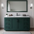 thumbnail image 2 of Wyndham Collection Miranda 66" Veneer Wood Single Bathroom Vanity in Green/Black, 2 of 6