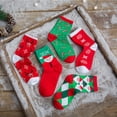 thumbnail image 4 of 2 Pairs Christmas Women Socks Cartoon Cute Crew Socks Holiday Socks with Box, 4 of 10