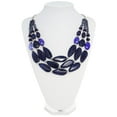 thumbnail image 2 of Bocar 3 Layer Beads Statement 24.5" Necklace for Women Multi Strand Jewelry Gift (NK-10539-Navy Blue), 2 of 2