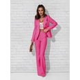 thumbnail image 4 of Women'S Two Piece Suits - Business Blazer Pants Suit Set, Professional Work Outfit for Office Rose Red M, 4 of 8
