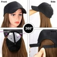 2 Style Baseball Hat Hair Extensions Cap Wig Full Wigs 22inch Hair